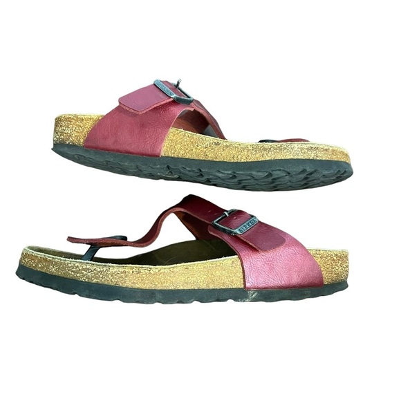 3/$30 🍂 Birkenstock Gizeh Electric Metallic Magenta Slides Sandals - Picture 5 of 8